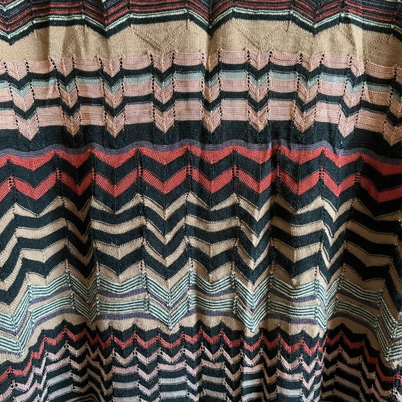 M Missoni Multicolor Chevron Zigzag Pattern Long Cardigan Sweater - Picture 6 of 8